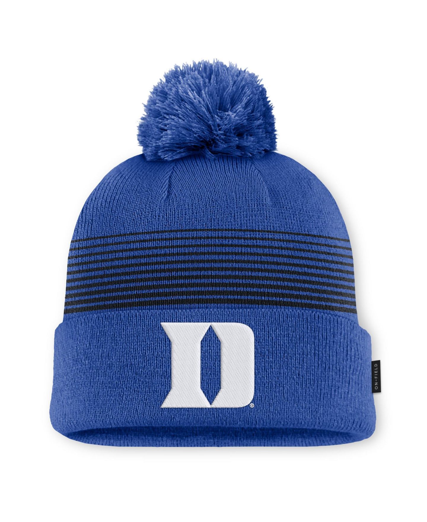 Шапка Nike Royal Duke Blue Devils 2026 On-Field Cuffed Knit Hat with Pom — фото 1