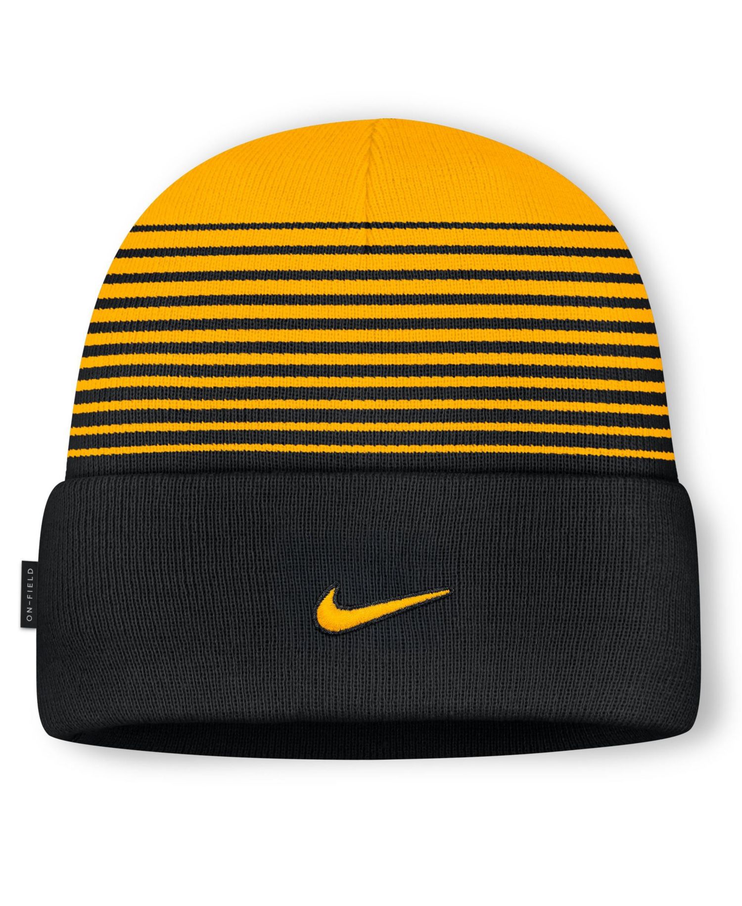 Men's and Women's Black/Gold Iowa Hawkeyes On-Field Utility Knit Hat