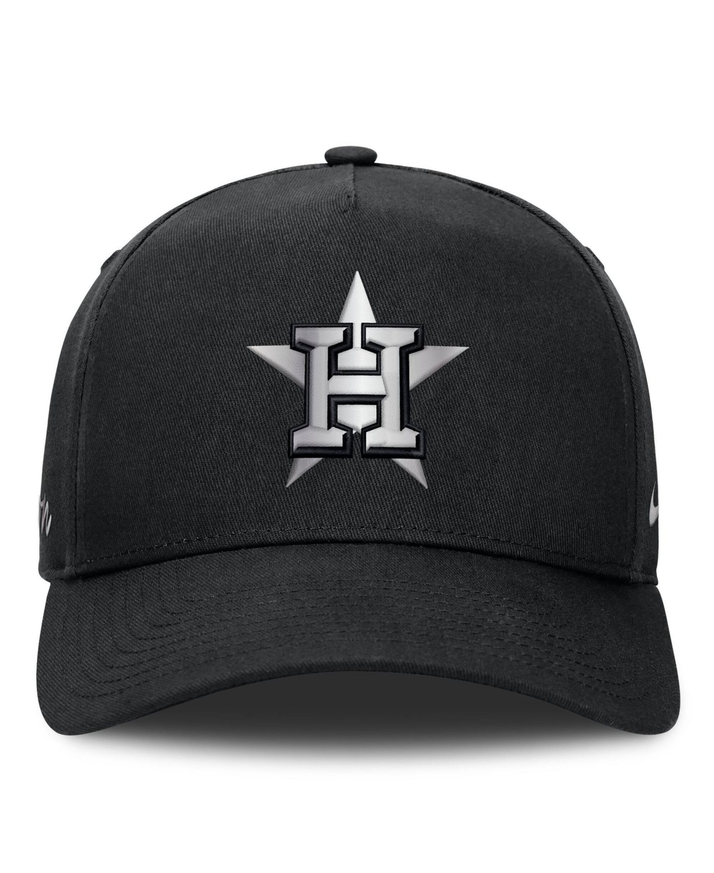 Мужская кепка Nike Black Houston Astros Rise Dri-FIT A-Frame Adjustable Hat — фото 2