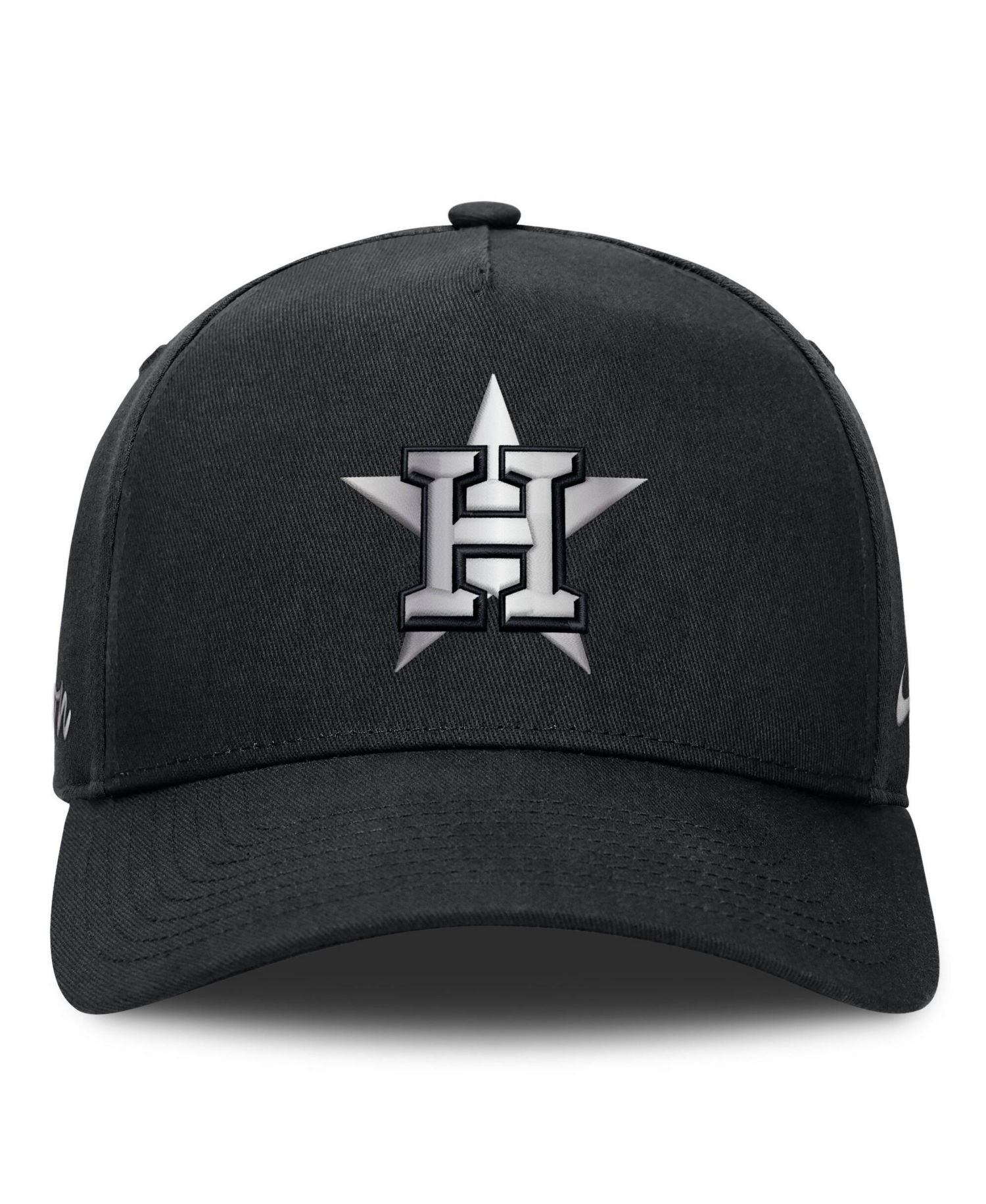 Men's Black Houston Astros Rise Dri-FIT A-Frame Adjustable Hat