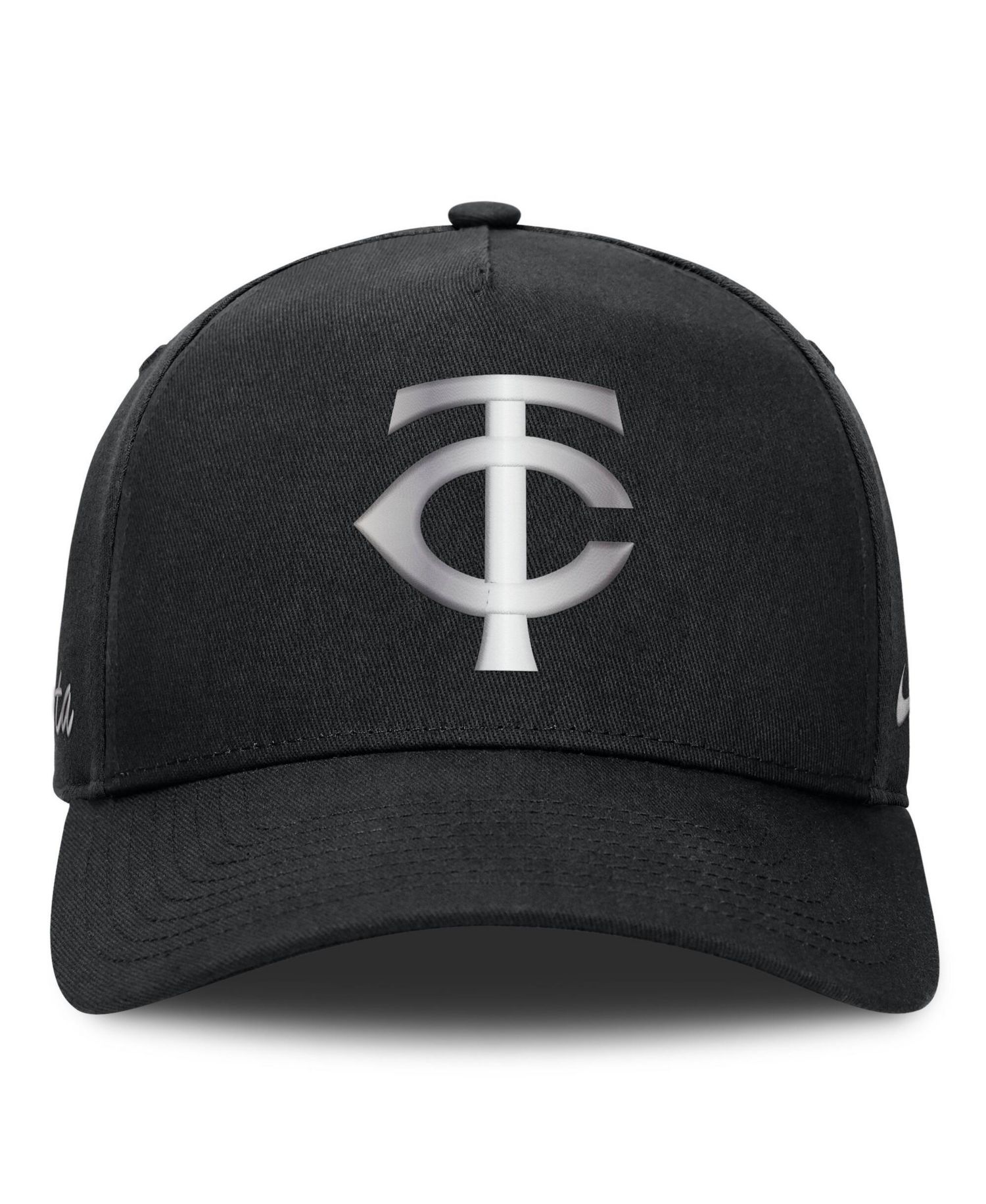 Men's Black Minnesota Twins Rise Dri-FIT A-Frame Adjustable Hat