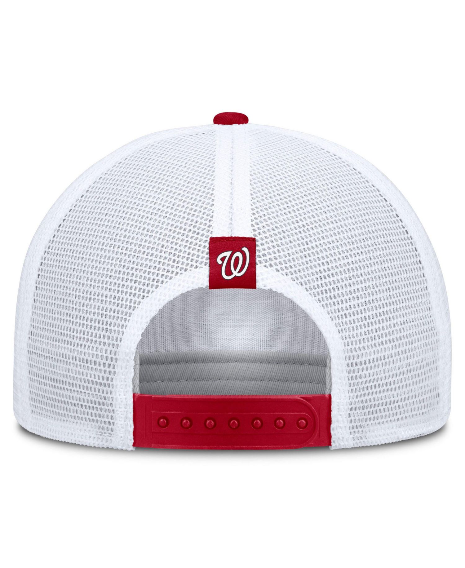 Men's Khaki/Red Washington Nationals Rise A-Frame Trucker Adjustable Hat