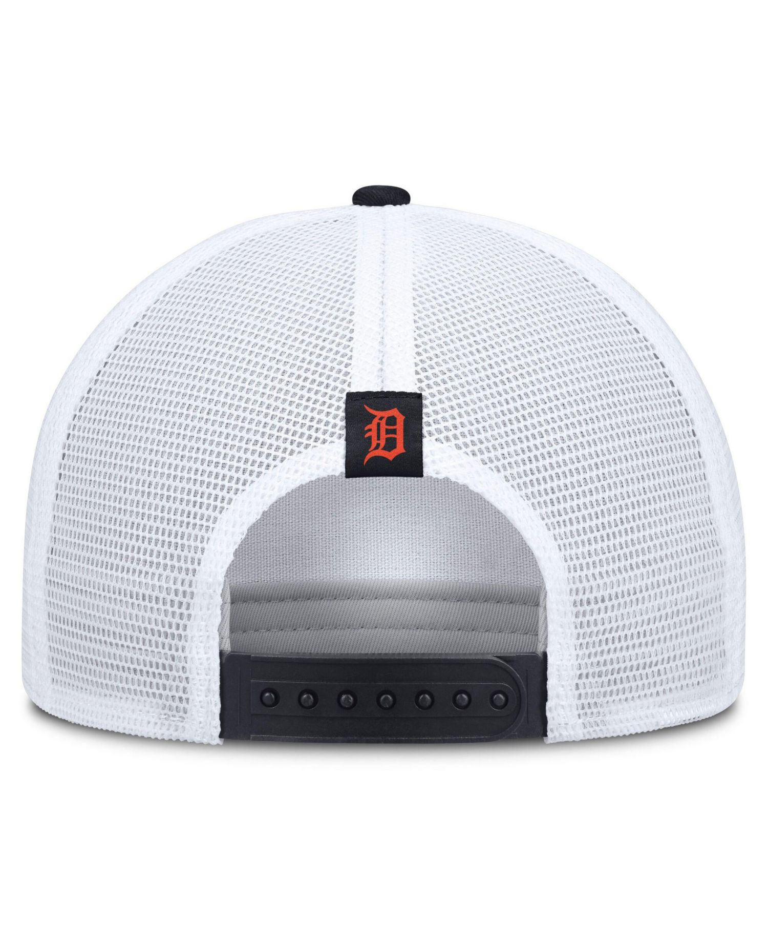 Men's Khaki/Navy Detroit Tigers Rise A-Frame Trucker Adjustable Hat