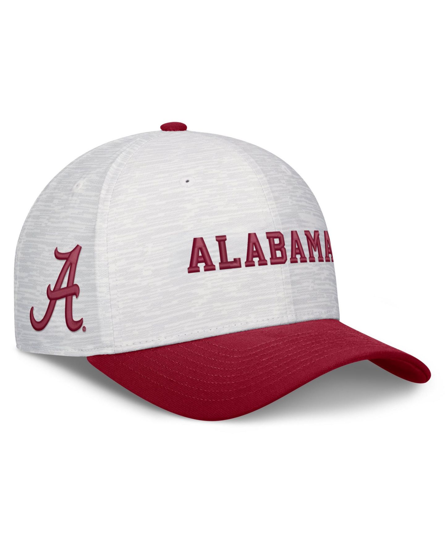 Кепка Nike White/Crimson Alabama Crimson Tide Primetime Rise Adjustable Hat — фото 3