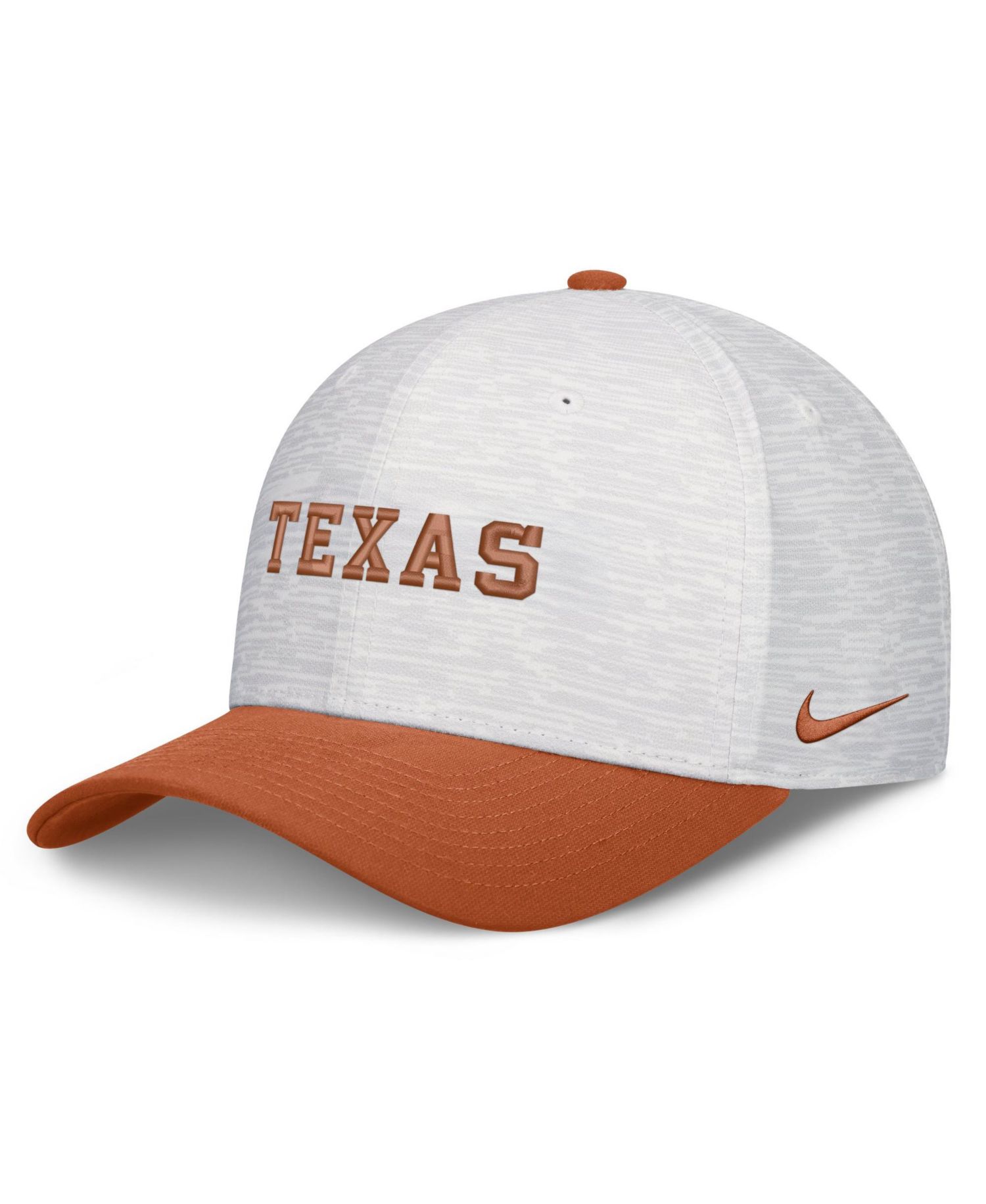 Men's and Women's White/Texas Orange Texas Longhorns Primetime Rise Adjustable Hat