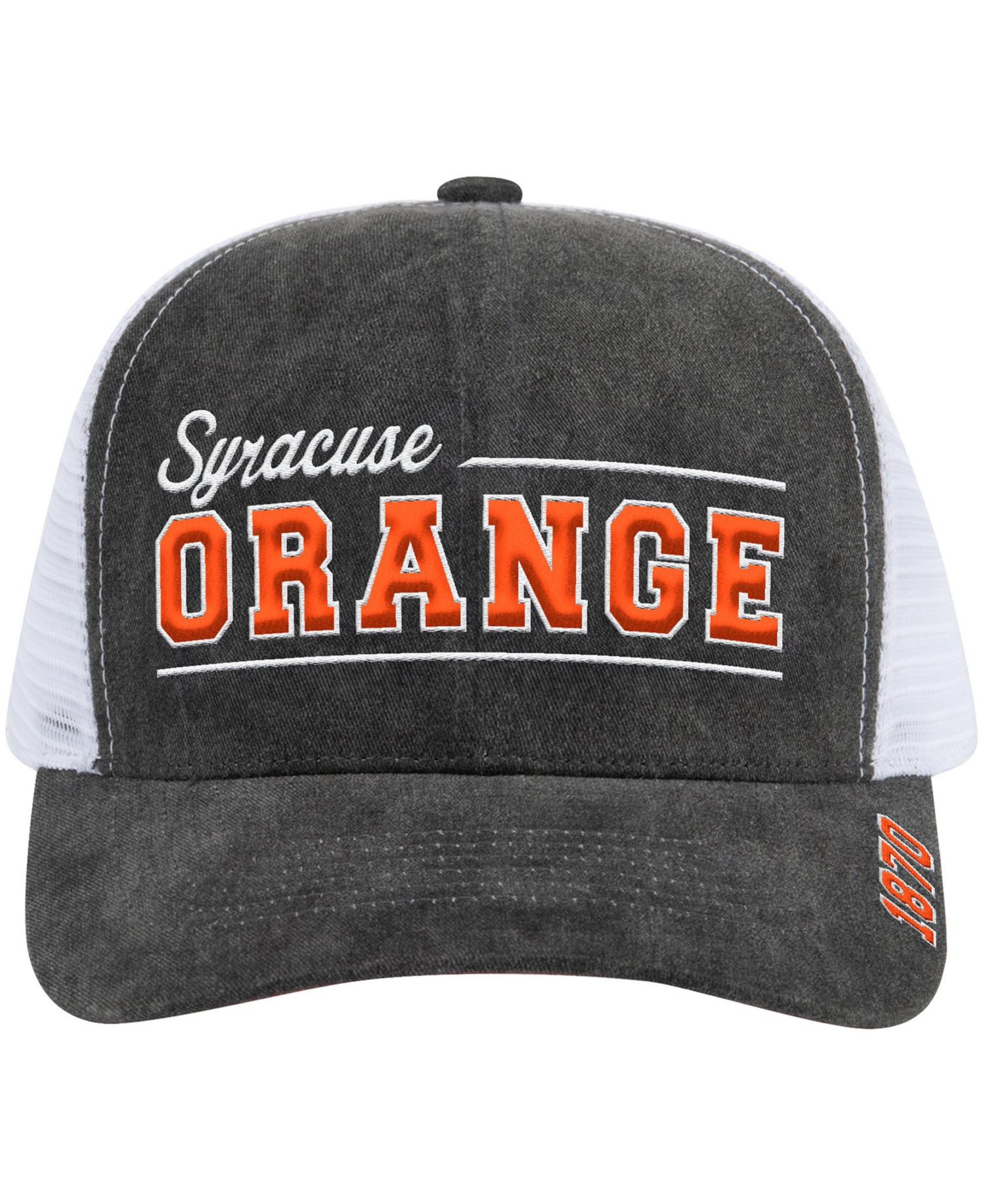Men's and Women's Gray Syracuse Orange Billy 2400 Adjustable Trucker Hat