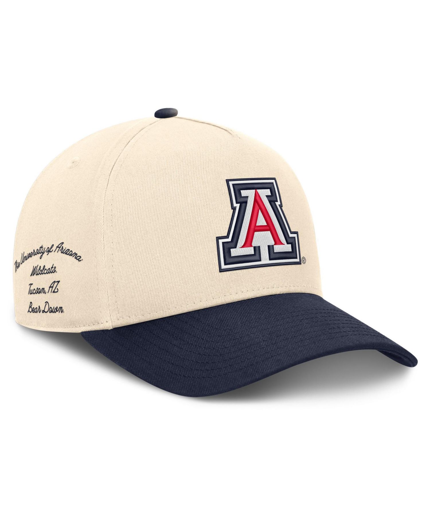 Men's and Women's Natural/Navy Arizona Wildcats Campus Prep Rise Adjustable Hat