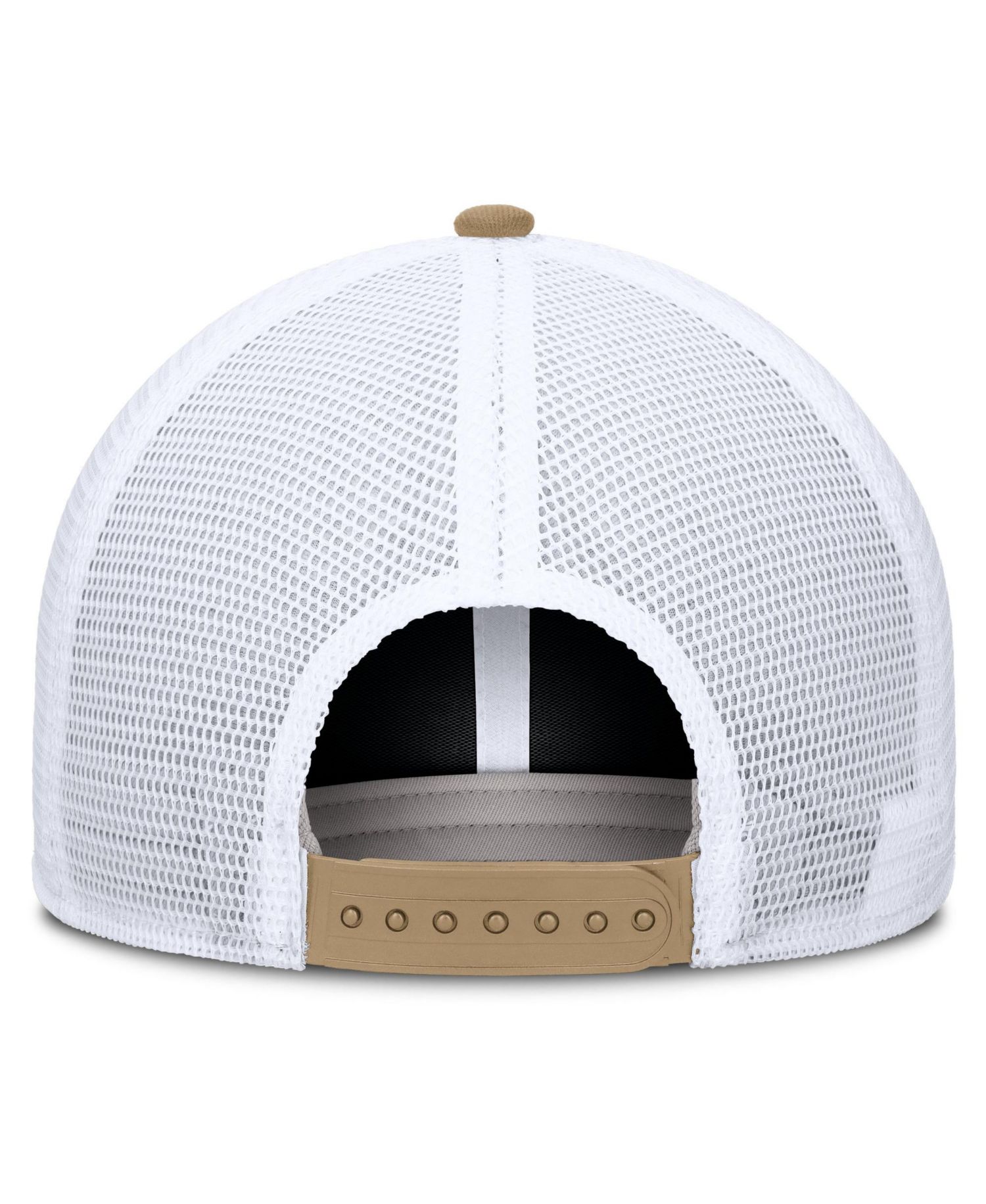 Men's and Women's Beige/Royal Duke Blue Devils Primetime Arched Trucker Adjustable Hat