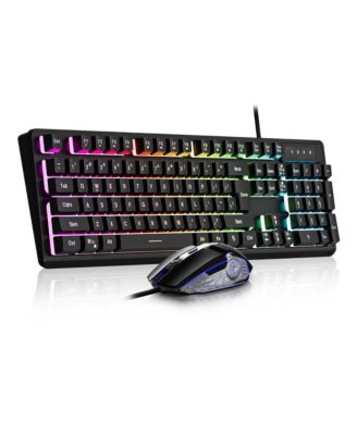Wired Anti-Ghosting RGB Backlighting Gaming Keyboard and Mouse Combo