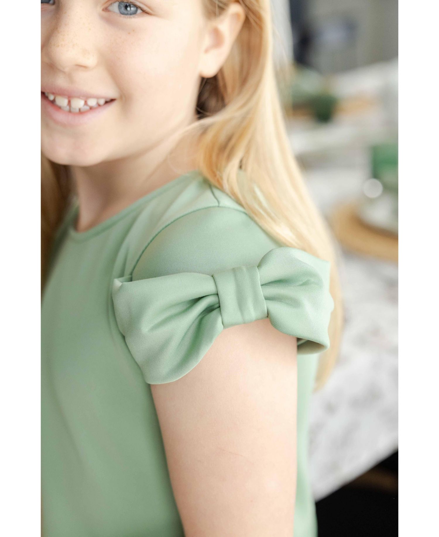 Big Girls (7-14) Scuba Knit Dress with Bow