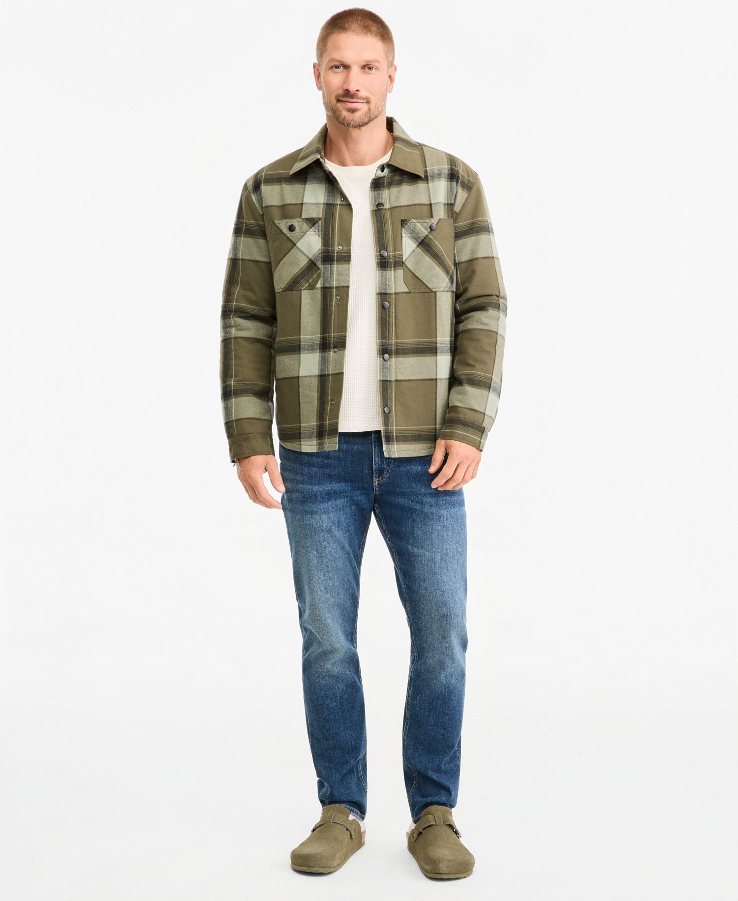 Men's Case Plaid Flannel Shacket