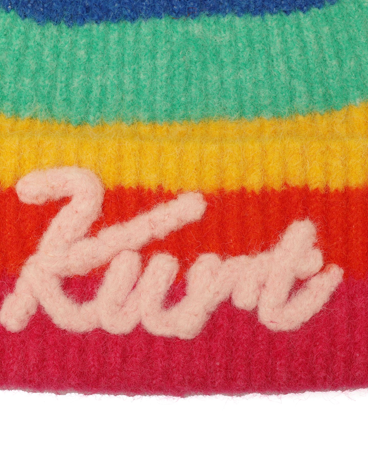 Женская шапка Kurt Geiger London Colorblock Rainbow Cuff Knit Hat, цвет: Разноцветный — фото 4