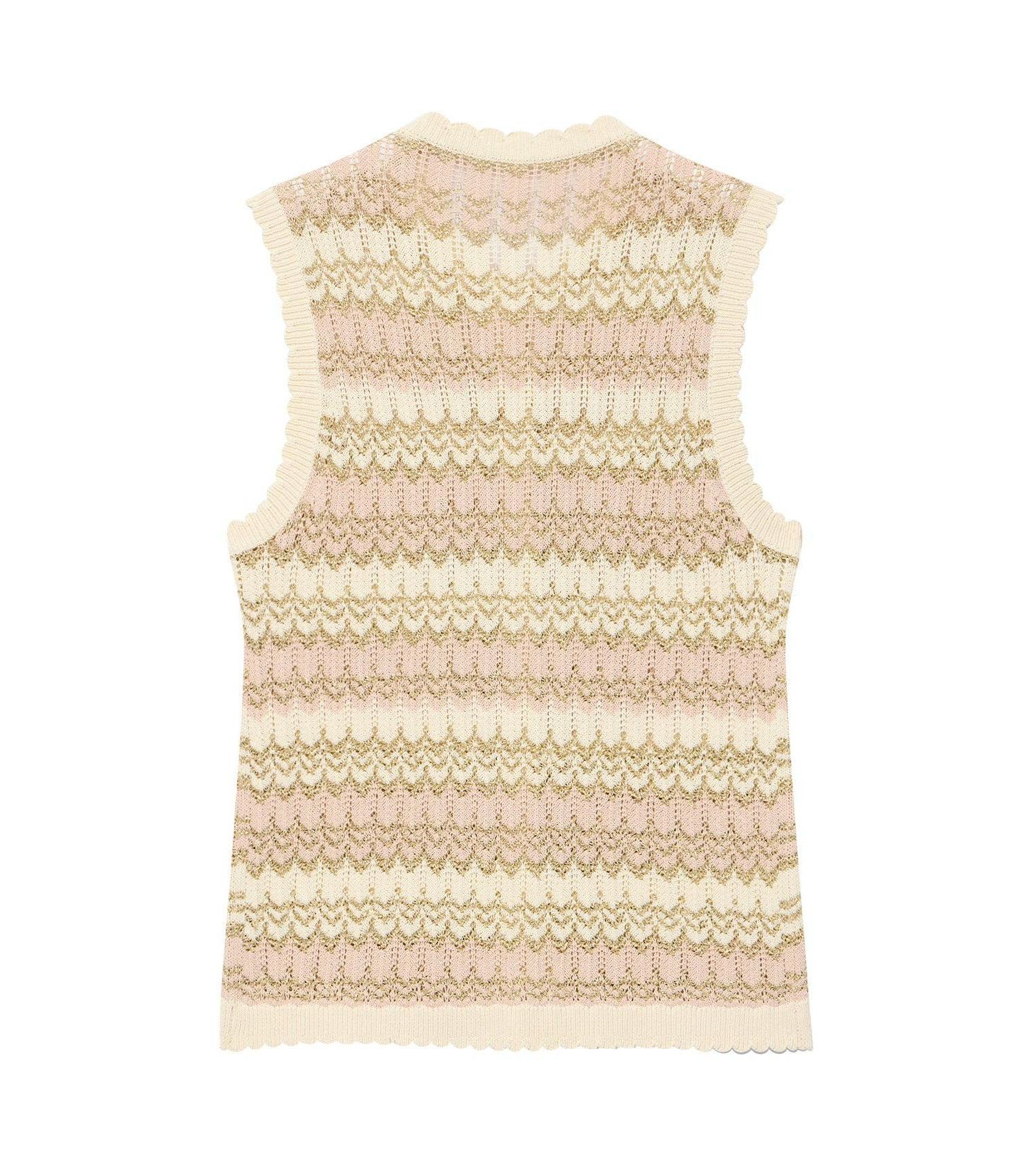 Women's Striped Knit Waistcoat