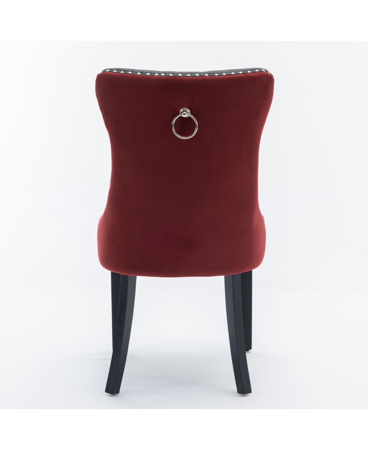 Flynama Collection Modern Dining Chairs Set of 2, High-End Tufted Upholstered Chair with Pu and Velvet Back