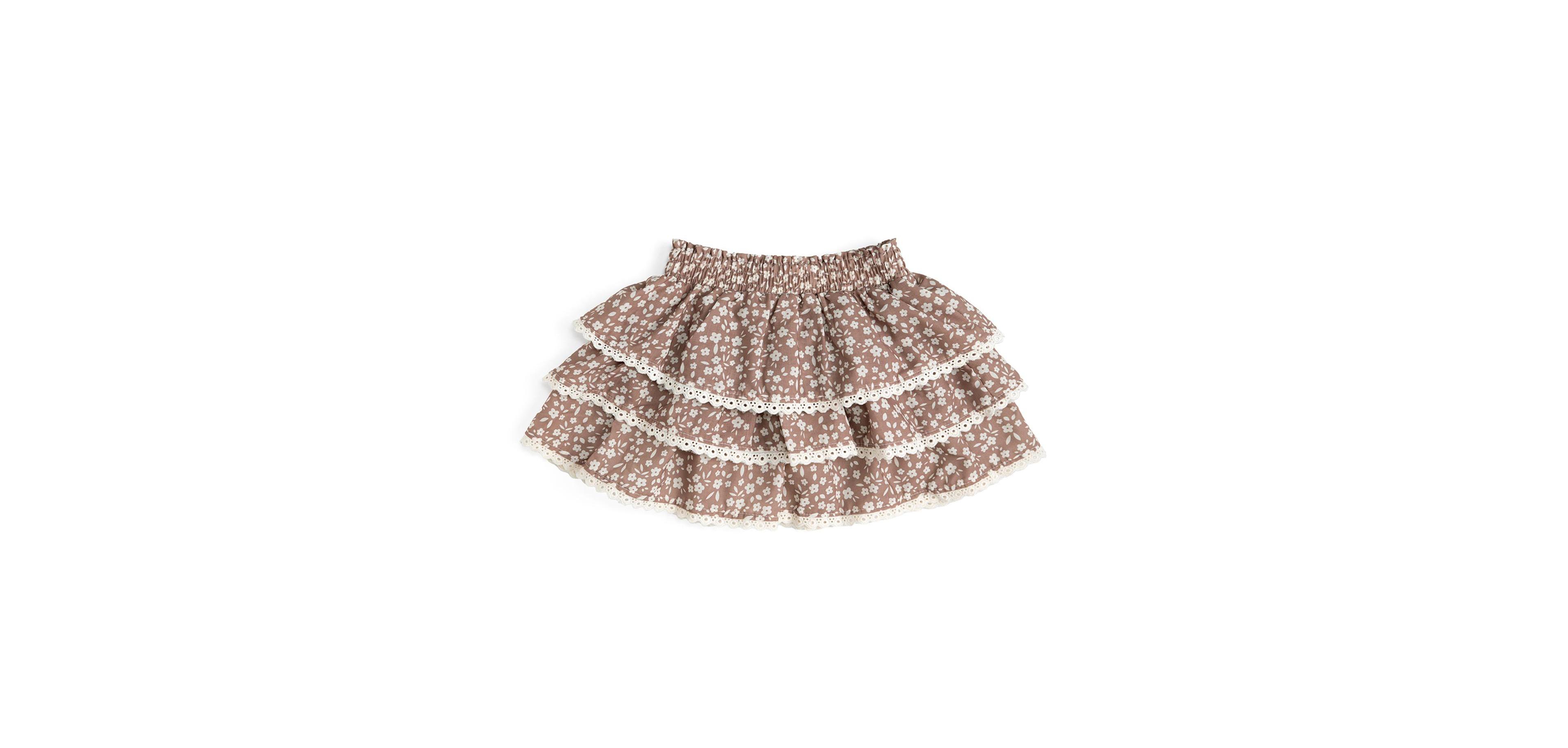Sweet Wink Girls Mocha Floral Skort