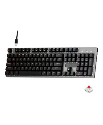 Wired Mechanical Gaming Keyboard Linear Red Switches RGB Backlit