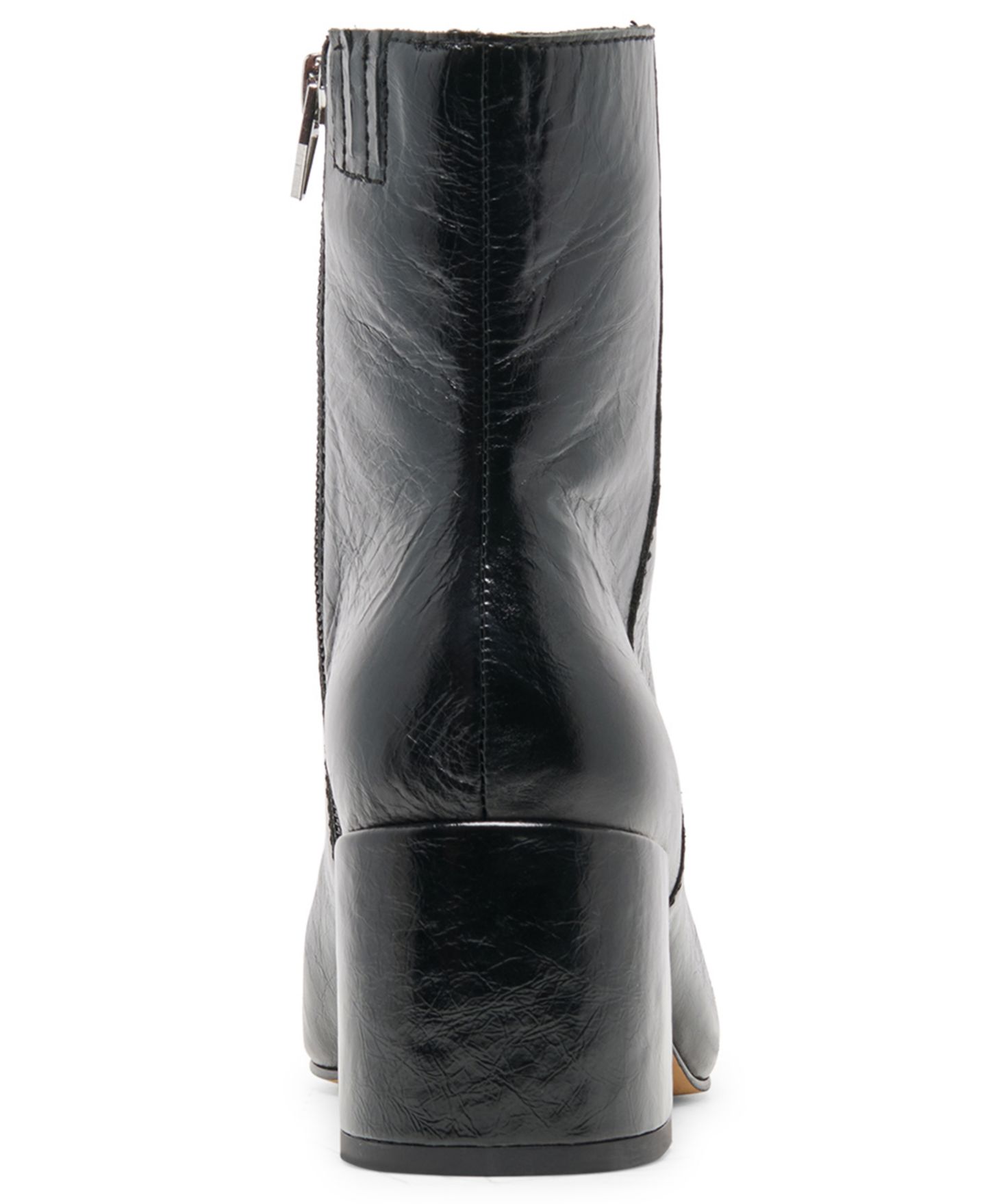 Женские ботинки Dolce Vita Bayra Snip Toe Block Heel Dress Booties, цвет: Полуночная лаковая кожа — фото 3