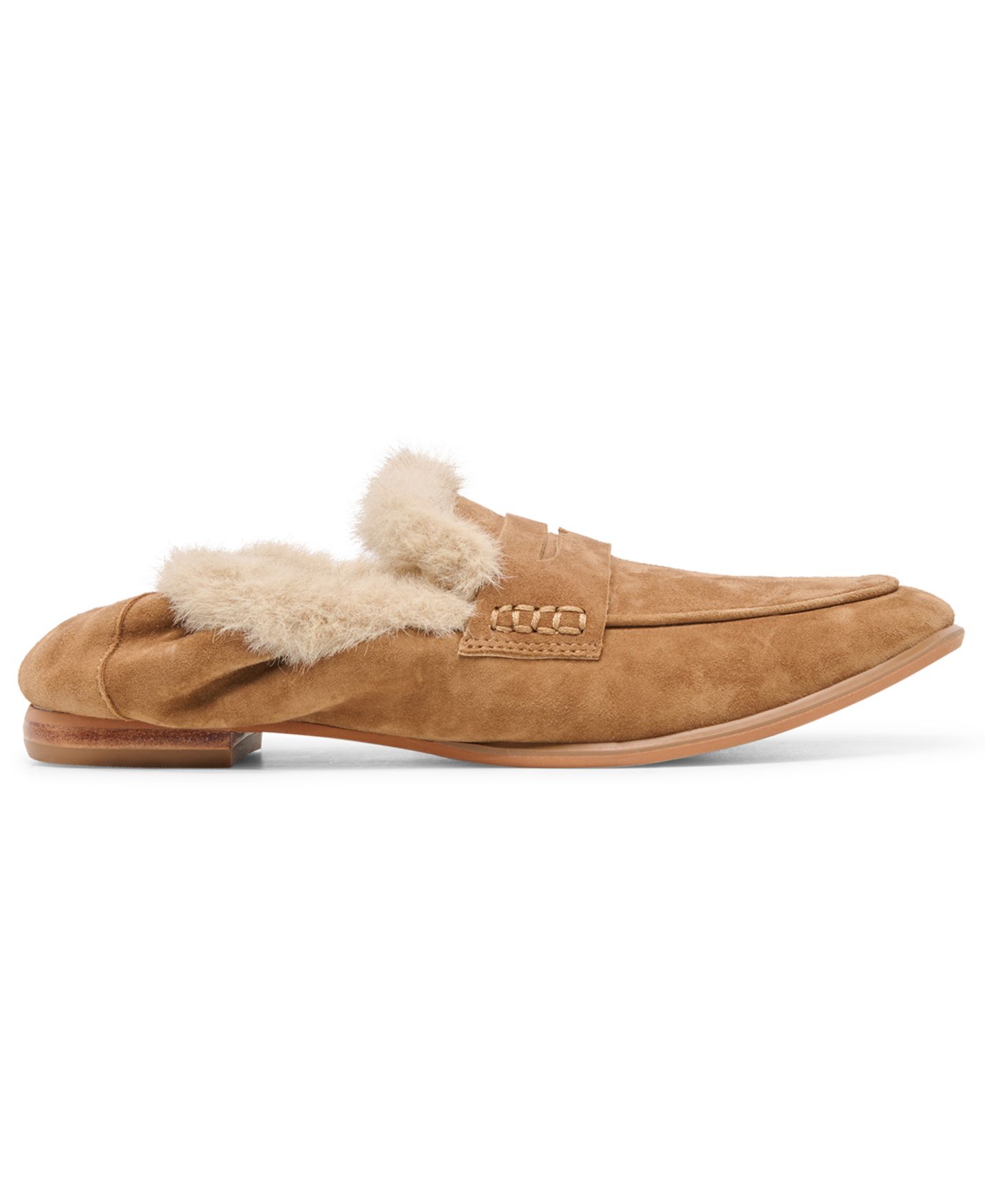 Женские туфли Dolce Vita Cloey Plush Scrunched Back Cozy, цвет: Коричневый замшевый — фото 2