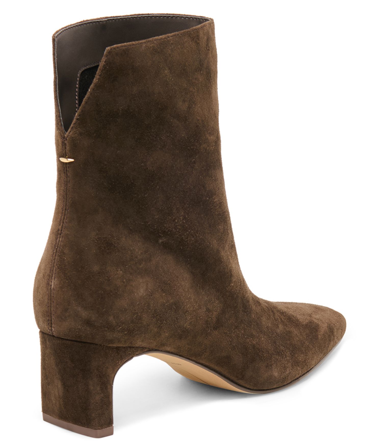 Женские ботинки Dolce Vita Bennet Wide Width Blade Heel Dress Booties, цвет: Тёмно-коричневый замшевый — фото 7