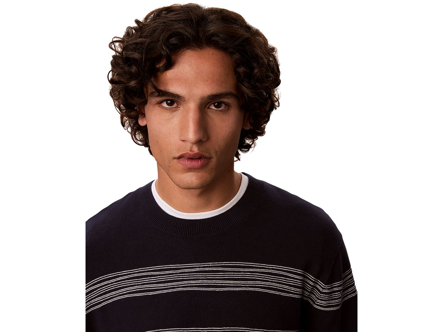 Мужской свитер Calvin Klein Space Stripe Crewneck, цвет: Dark Saphire — фото 4