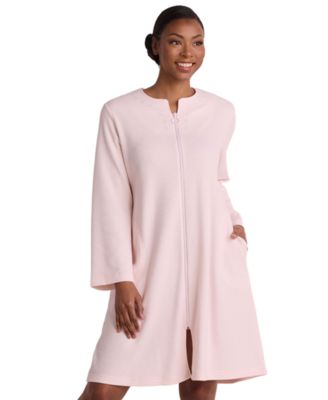 zip front ladies dressing gown Women's Robes zipper robe