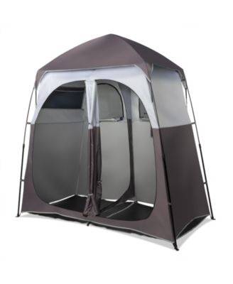 Pop Up 2 Room Shower Tent Portable Changing Room Camping Shelter With Carrying Bag Easy Setup