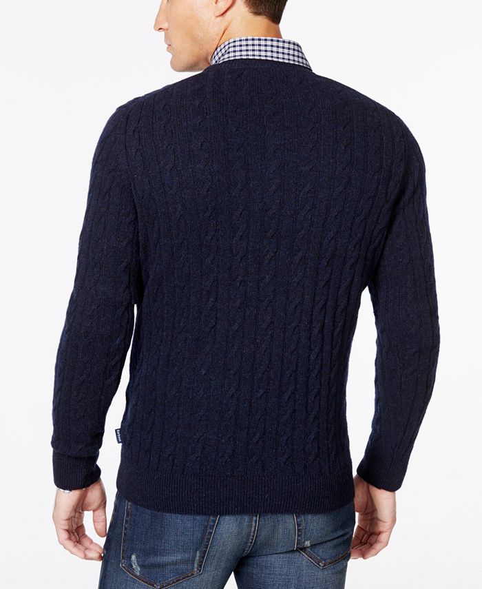 Barbour Men's Essential Cable-Knit Sweater - Macy's