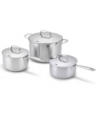 Maestro 5-Ply Stainless Steel 6-Piece Pot Set with Lids