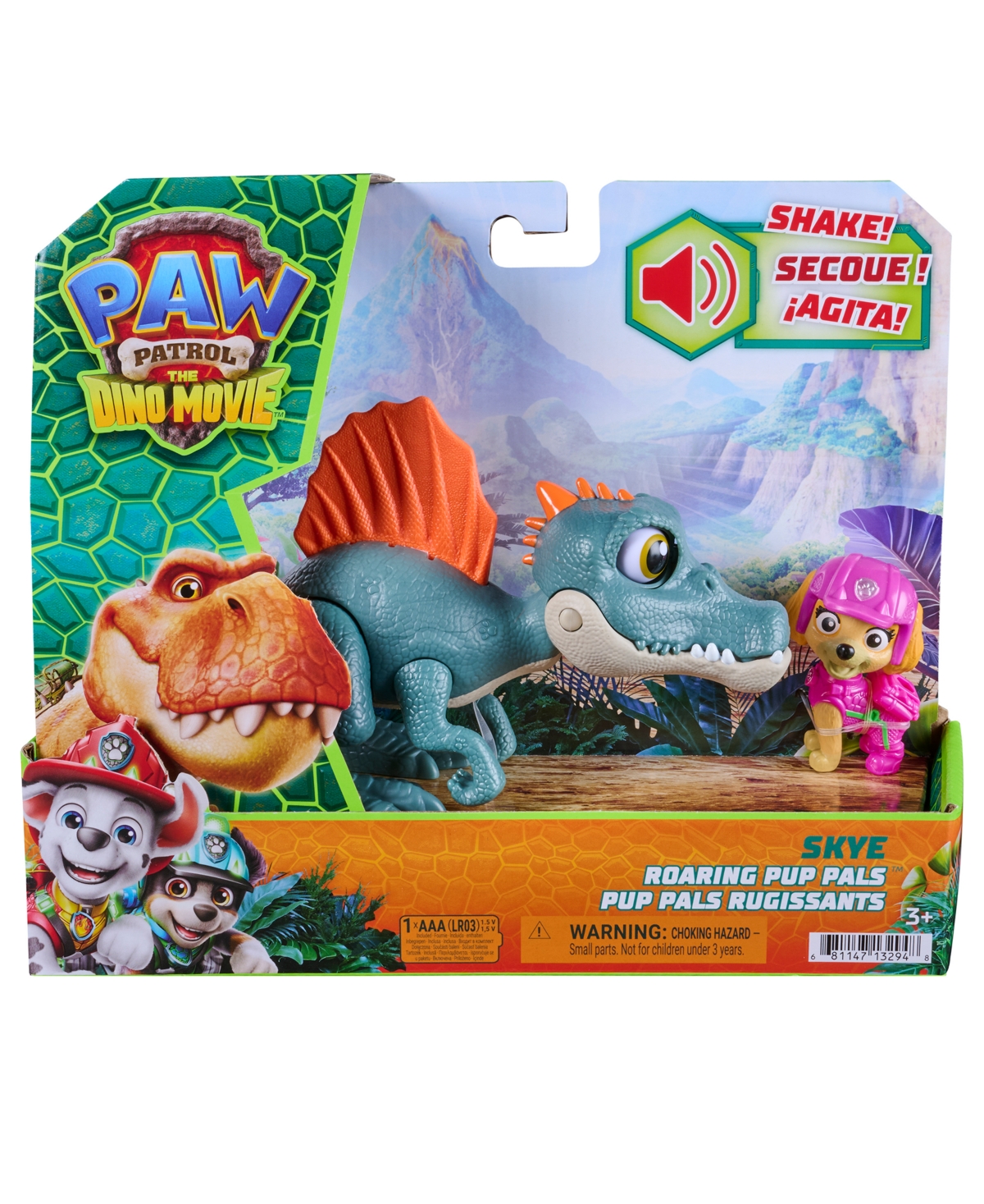 Paw Patrol Roaring Pups Pals Skye Spinosaurus 2-Piece Action Figure Set, Ages 3+, Created for Macy's