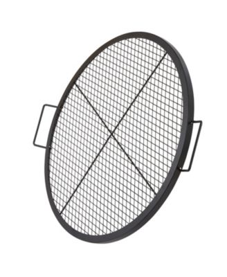 30 Inch Round Cooking Grate Fire Pit Grill Grate X-Marks Heavy-Duty Steel
