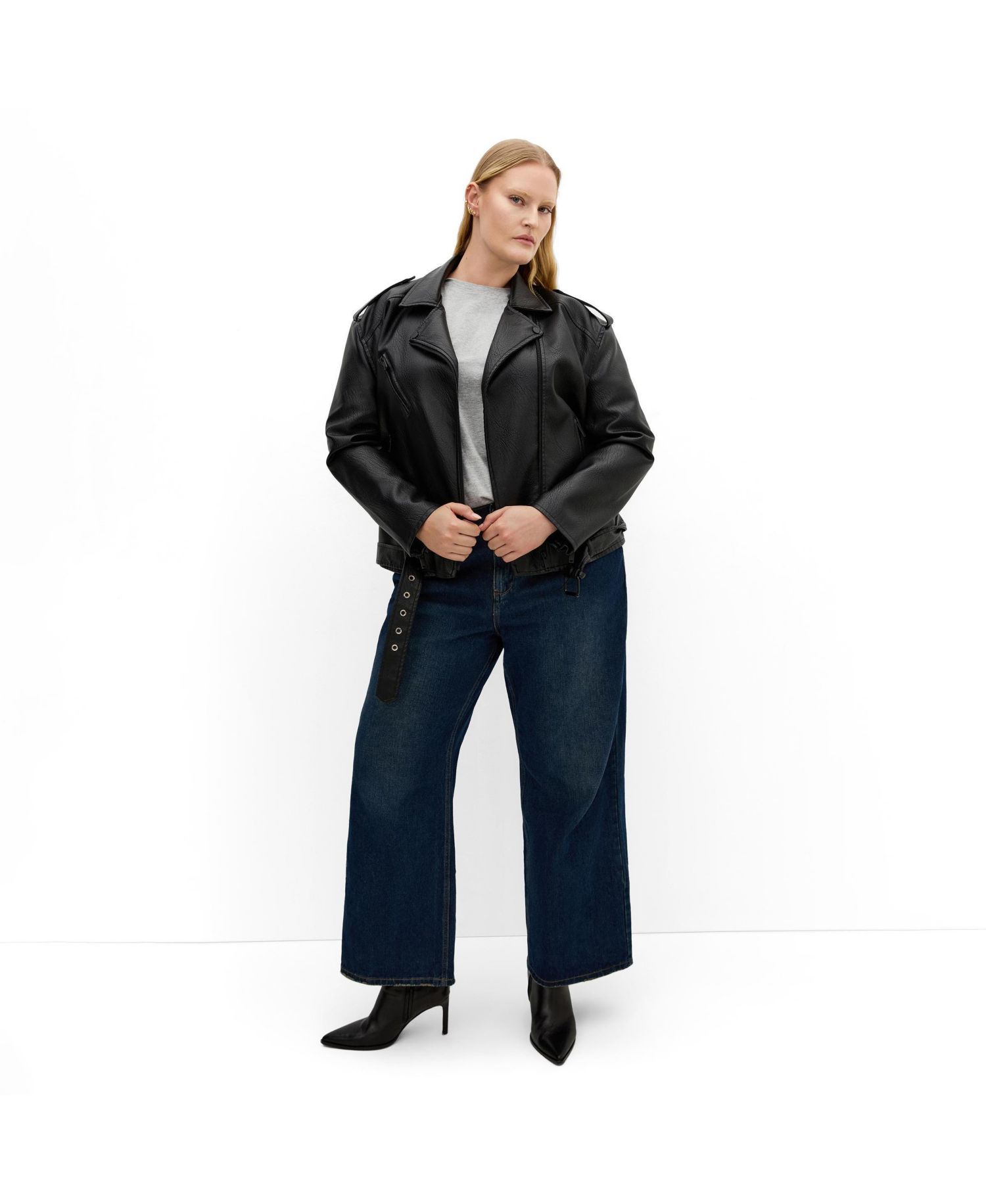 Plus Size Julie Zip Biker Jacket
