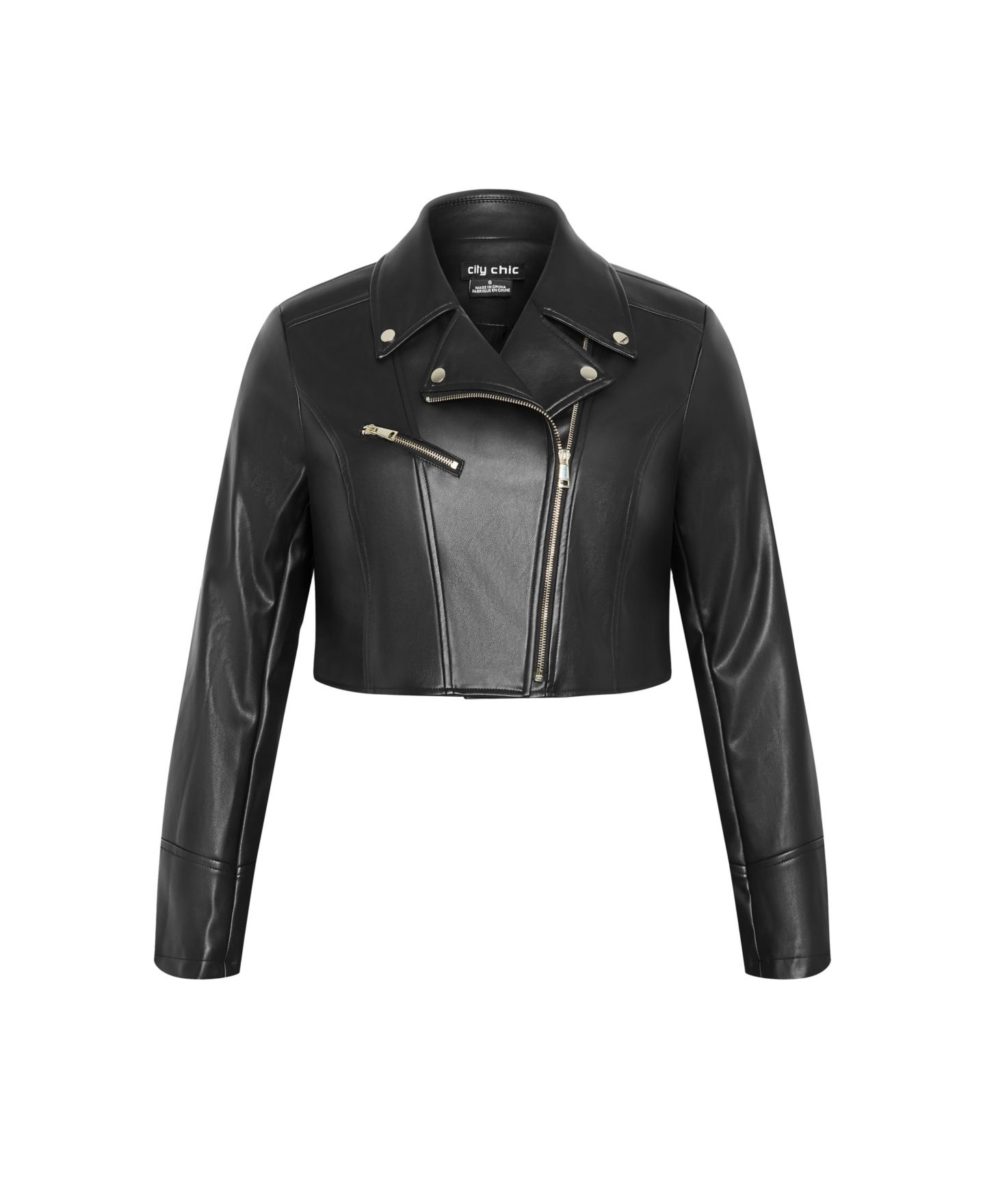 Женская куртка CITY CHIC Amira Faux Leather, цвет: Чёрный — фото 4