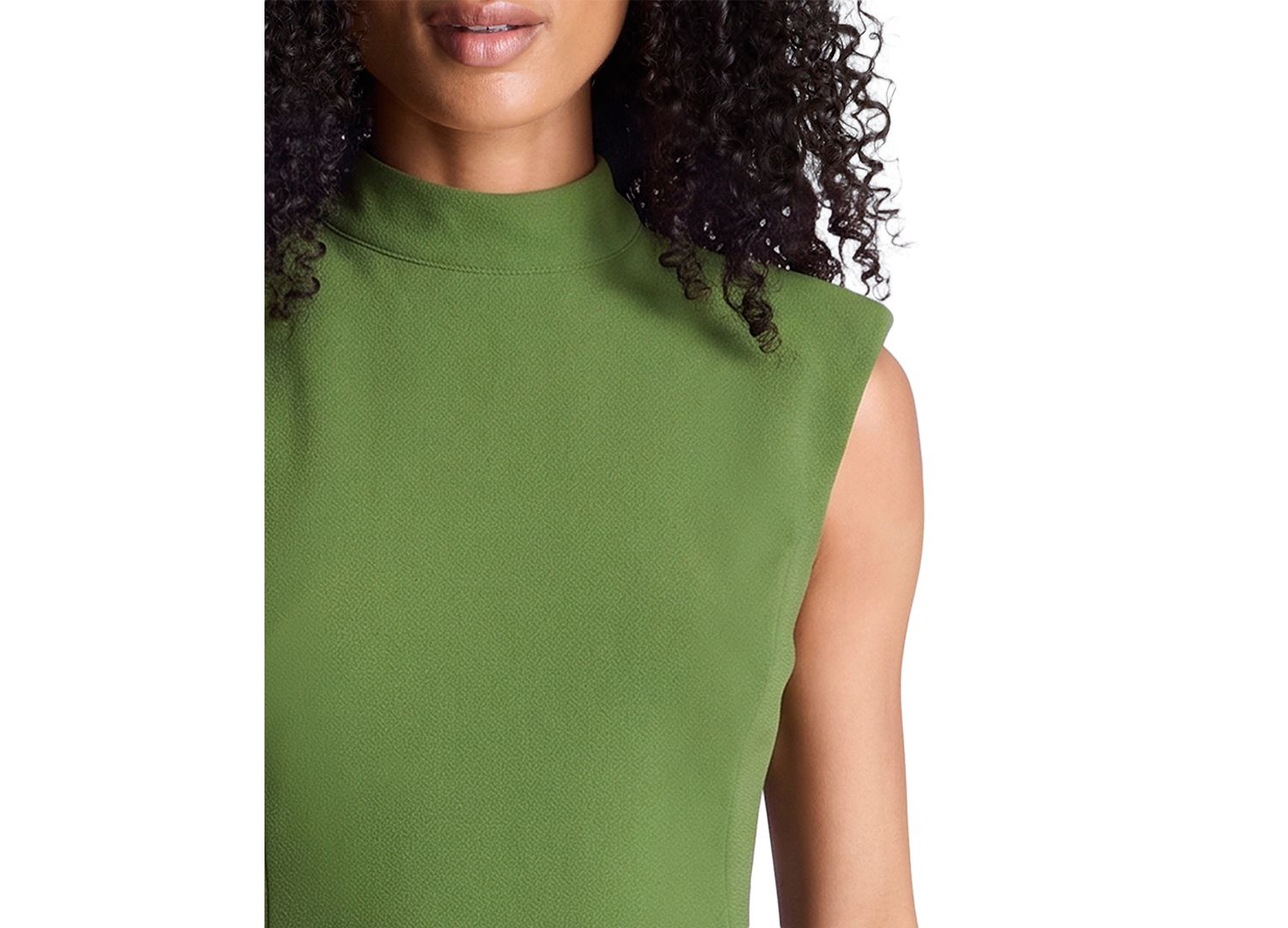 Women's Mock Neck Ruched Mini Dress
