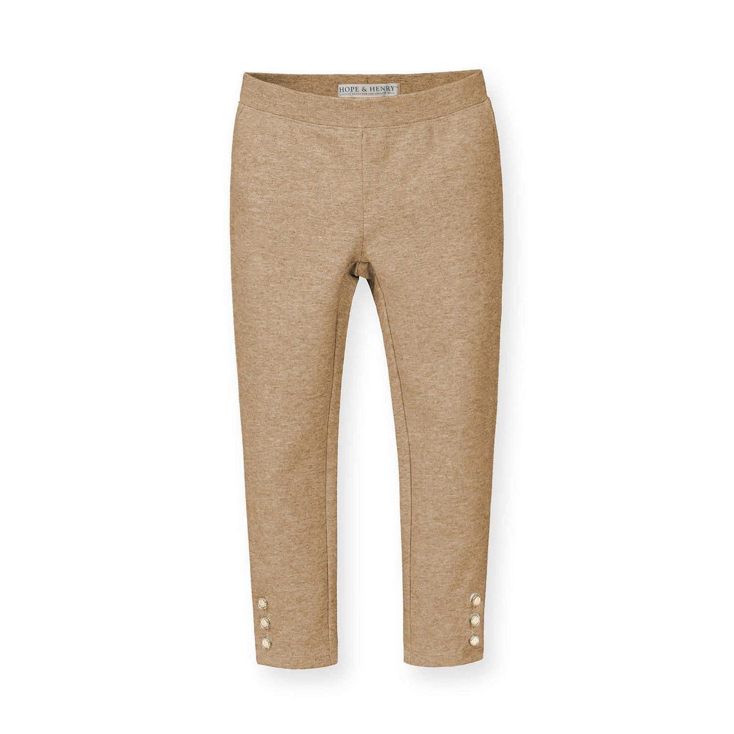 Little and Big Girls' 6-12 Button Cuff Ponte Pant