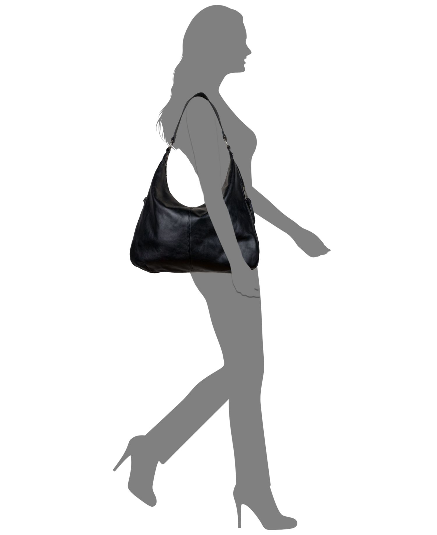 Esther Burned Edge Large Hobo Handbag