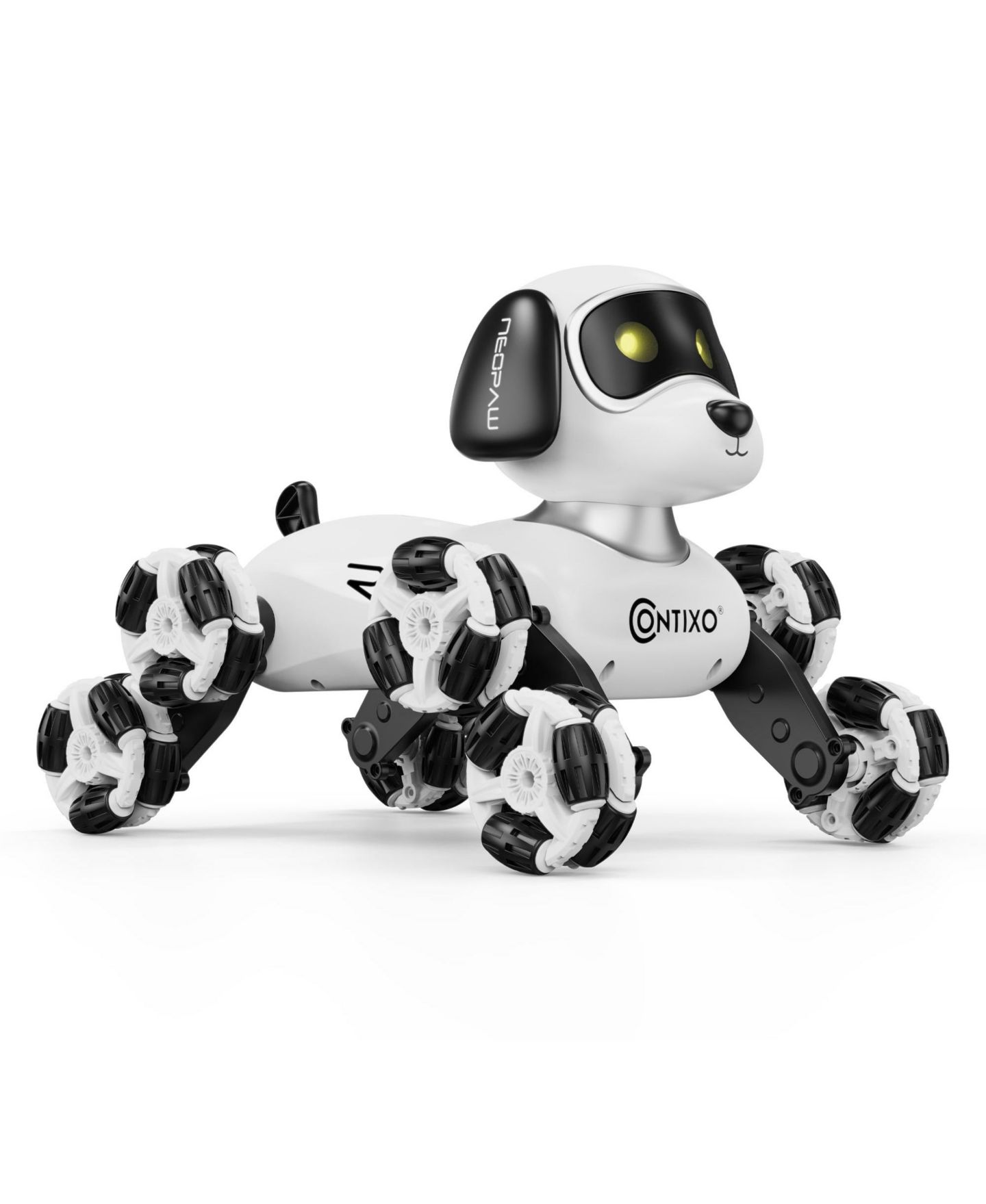 Детская игрушка Contixo RC6 NeoPaw 8-Wheel LED RC Robot Dog with Sounds, цвет: Белый / Чёрный — фото 8