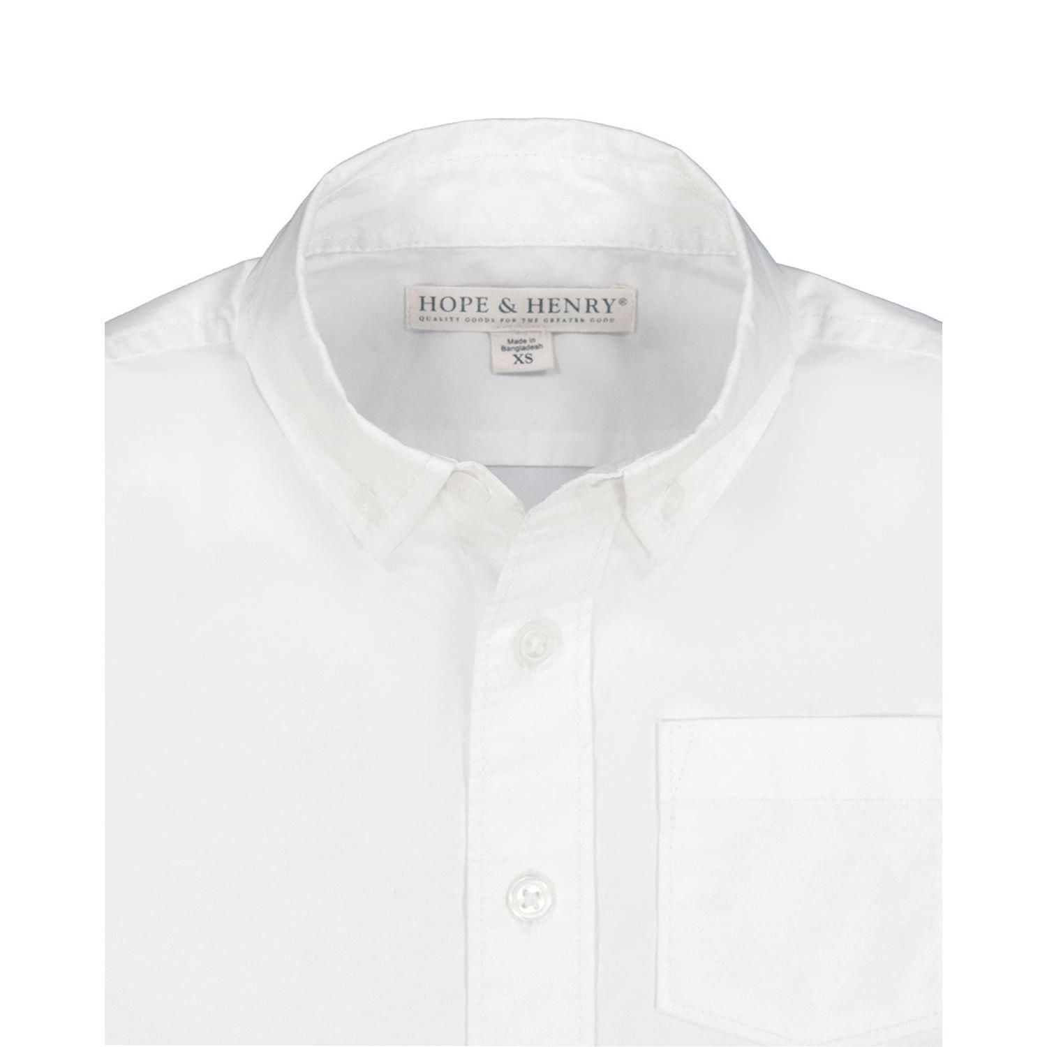 Little Boys 5-7 Organic Long Sleeve Stretch Poplin Shirt
