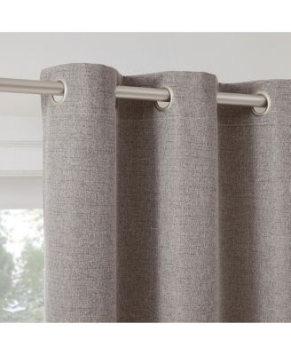 Tula Crosshatch 100% Blackout Grommet Curtain Panel