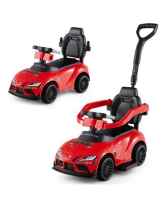 3-in-1 Licensed Toddler Push Car with Parent Handle and Ride-On Modes, Ages 1.5-5