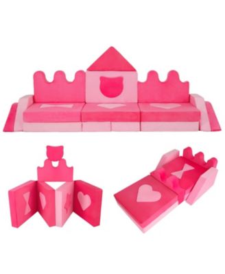 14-Piece Modular Kids Play Couch with Washable Covers