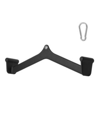 Lat Pulldown V-Bar Cable Machine Attachment Solid Steel with Rubber Coated Grips Rated to 1212 lbs