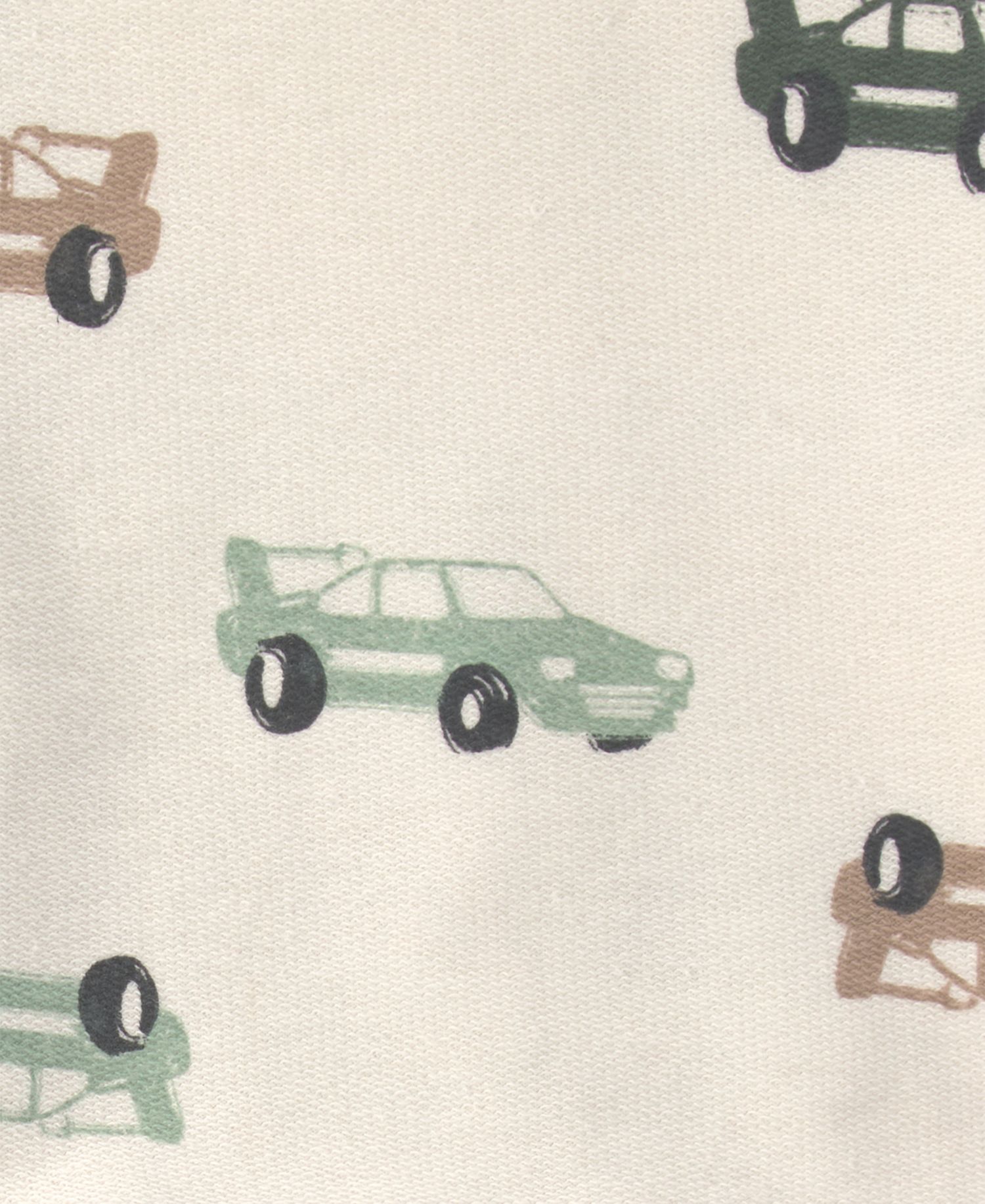 Baby Boys' Car French Terry Short-Sleeve T-Shirt and Pants, 2-Piece Set