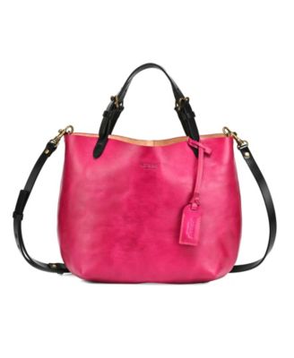 Dip Dye Mini Leather Crossbody Tote Bag