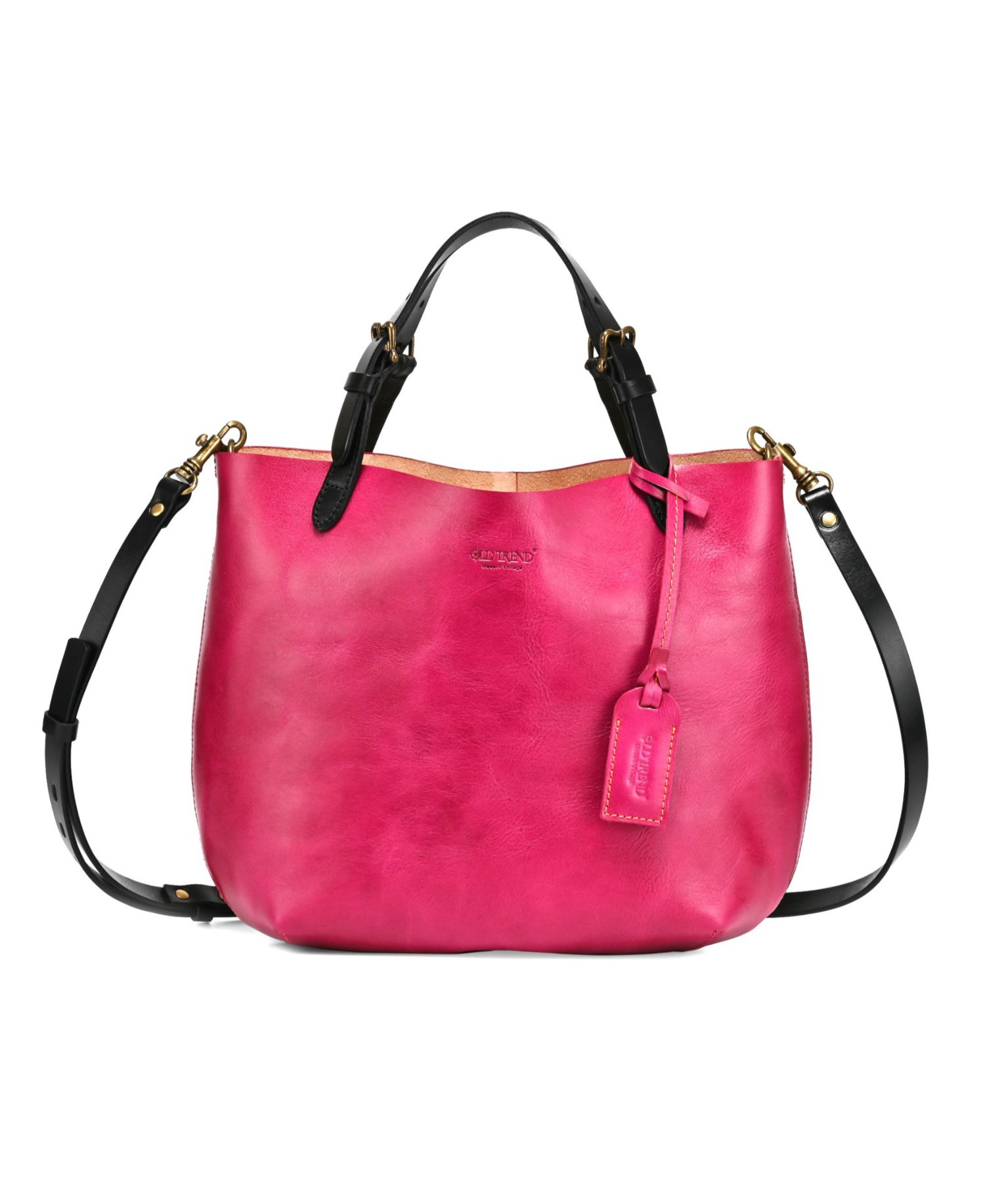 Dip Dye Mini Leather Crossbody Tote Bag