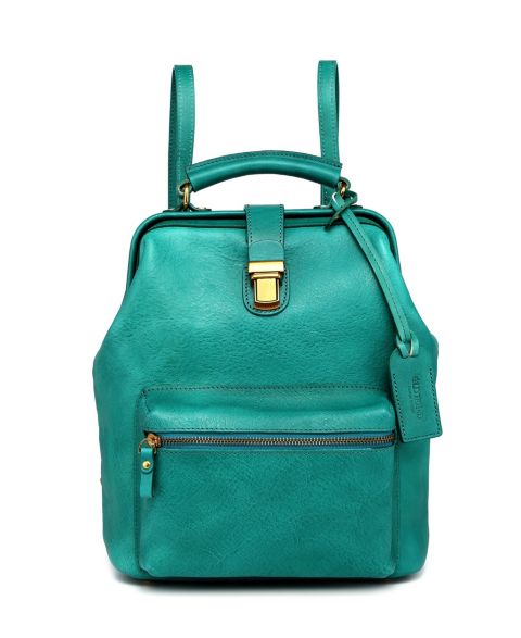 Рюкзак OLD TREND Doctor Small Leather, цвет: Аквамариновый