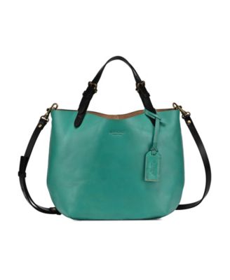 Dip Dye Mini Leather Crossbody Tote Bag
