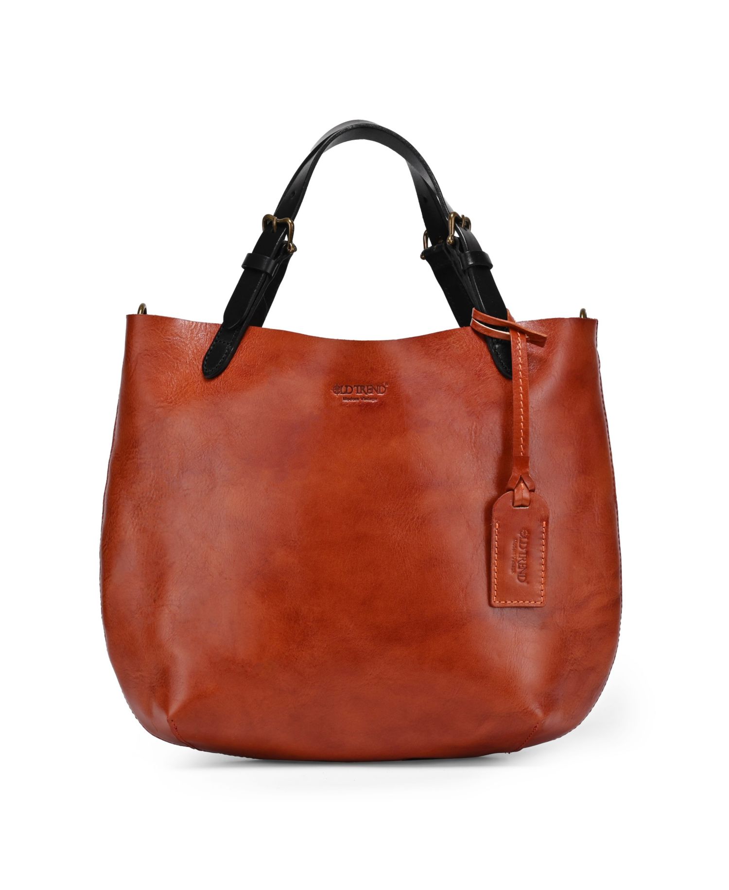 Dip Dye Mini Leather Crossbody Tote Bag