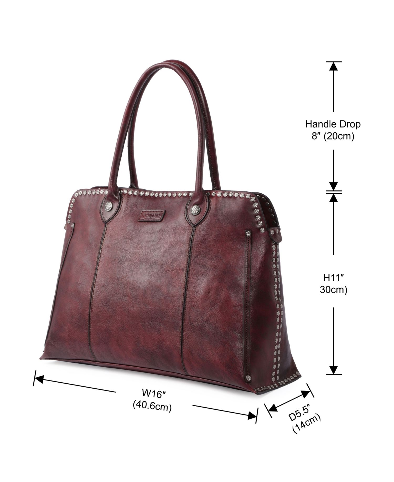 Soul Stud Large Leather Satchel Bag