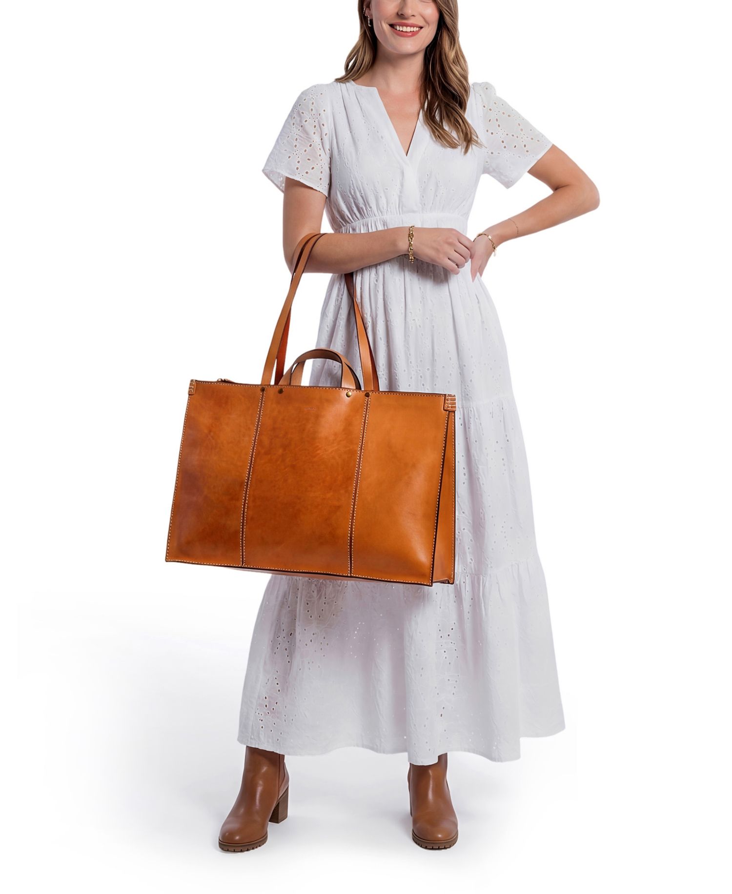 Sandstorm Extra-Large Leather Tote Bag