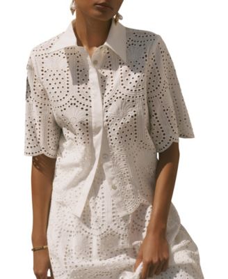 Women's Cotton Broderie Shirt